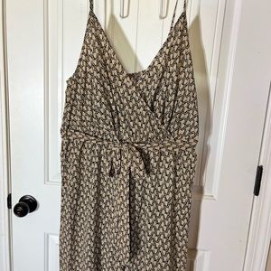 Spaghetti strap wide legged romper
